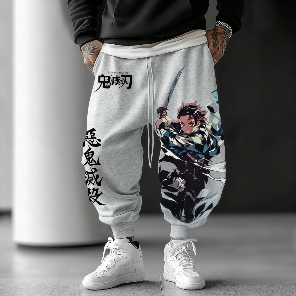 Anime Cosplay Tanjiro - Pantaloni Unisex in Puro Cotone Demon