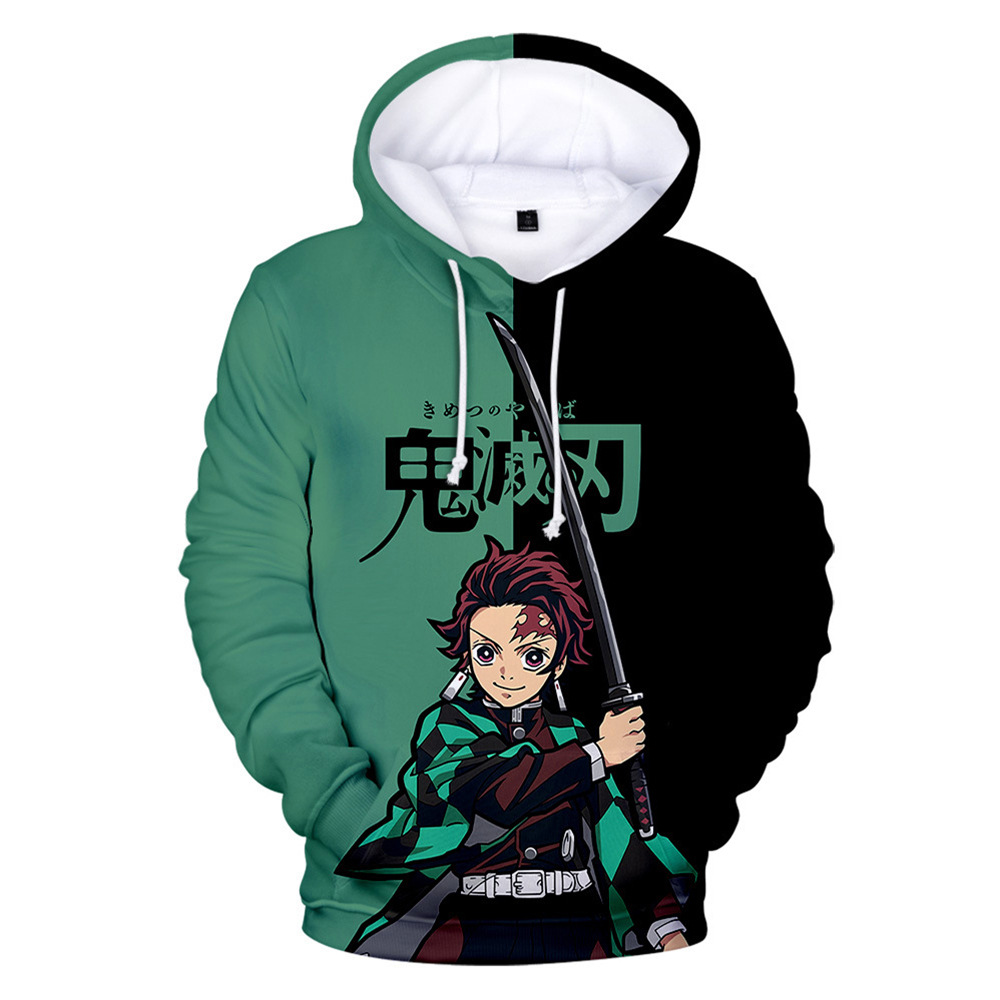 Anime Cosplay Tanjiro - Felpa con cappuccio 3D a tema