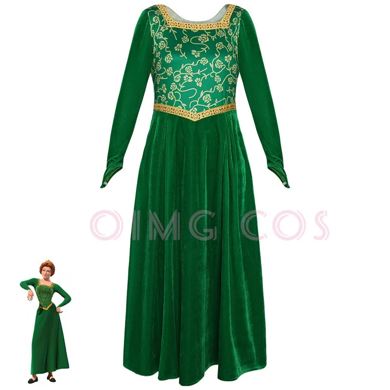 Anime Cosplay Women - Principessa Fiona Costume Cosplay Carnevale per