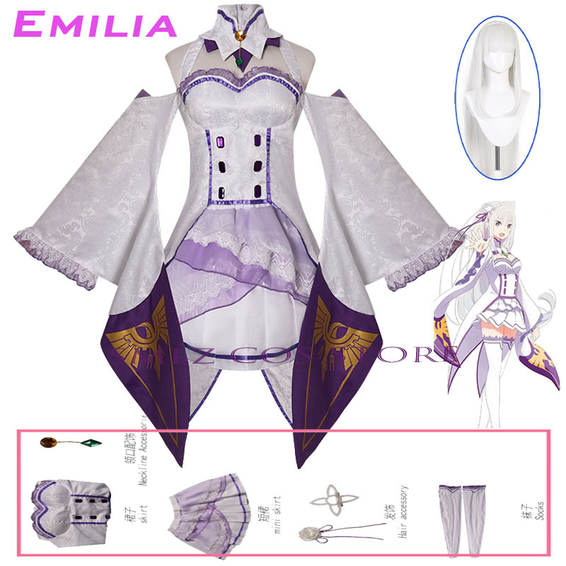 Costume Cosplay di Emilia da R - Anime Cosplay Women recensione e prezzo
